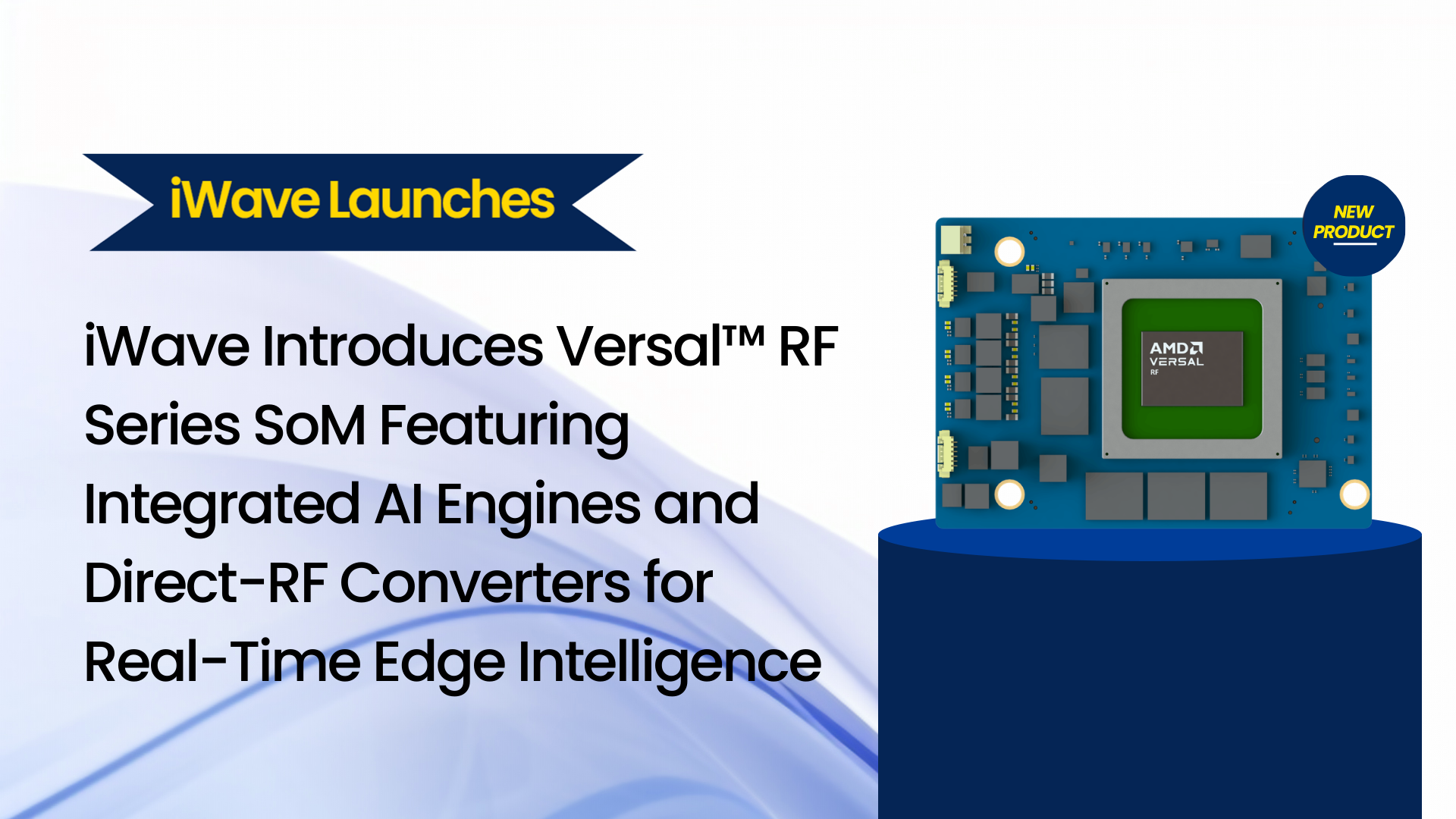 iWave Introduces Versal™ RF Series SoM Featuring Integrated AI Engines and Direct-RF Converters for Real-Time Edge Intelligence