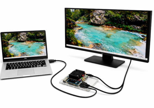4K HDMI Video Pipeline on Versal AI Edge Gen2 SoM live demo setup image
