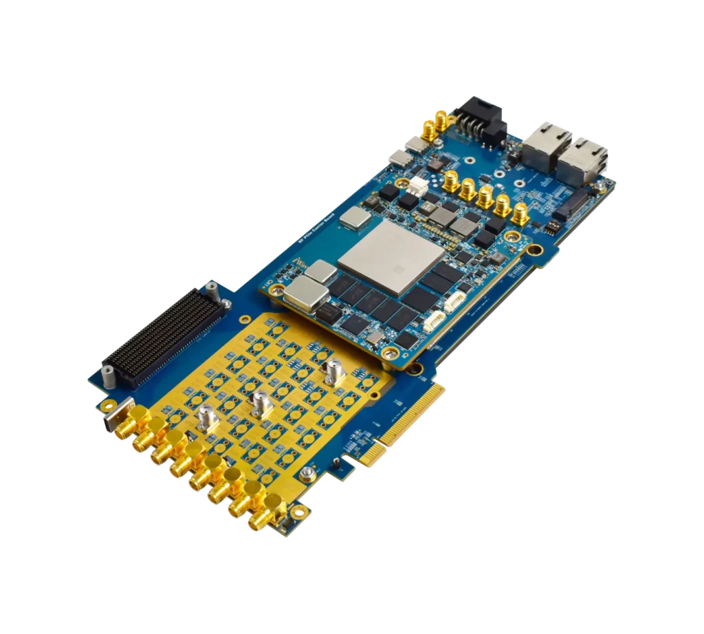 Side view of ADC & DAC PCIe Card Powered by RFSoC ZU67/ZU65/ZU64/ZU63DR